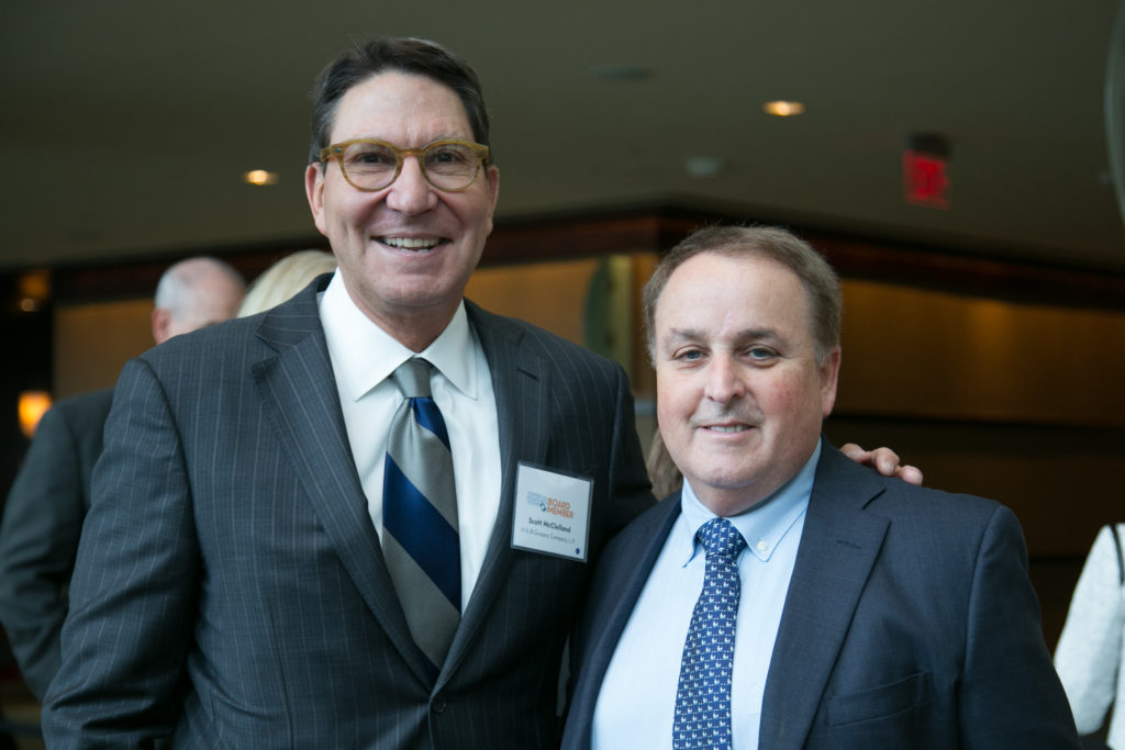 Scott McClelland, Brett Perlman at the Center for Houston's Future 2019 Future of Leadership luncheon. (Photo by Twee Vuong)
