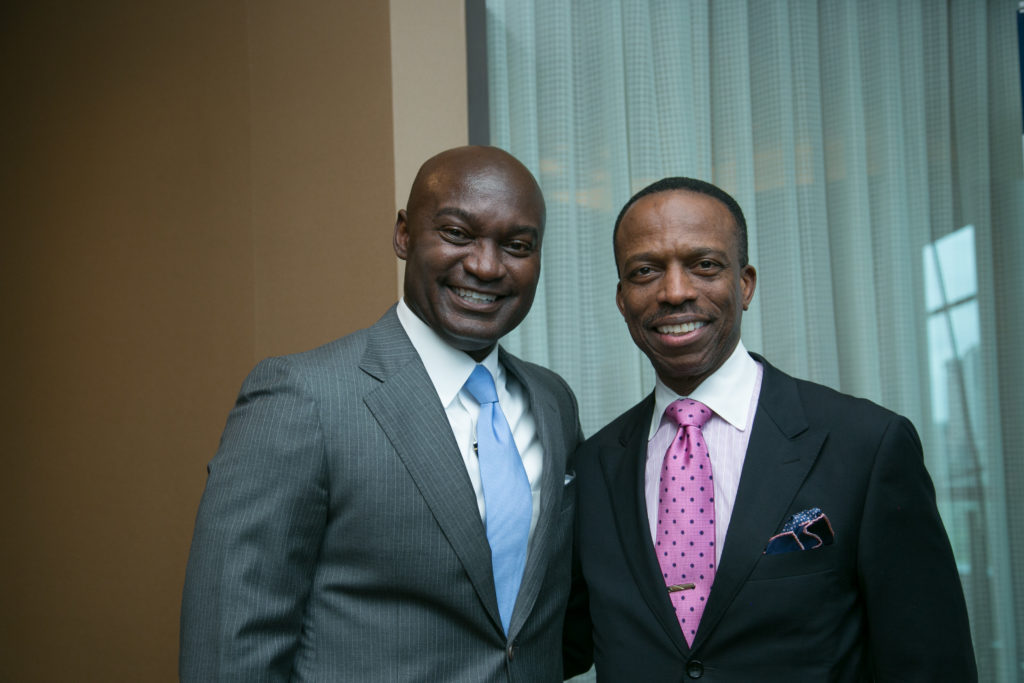 Russell Richard, Astley Blair at the Center for Houston's Future 2019 Future of Leadership luncheon. (Photo by Twee Vuong)