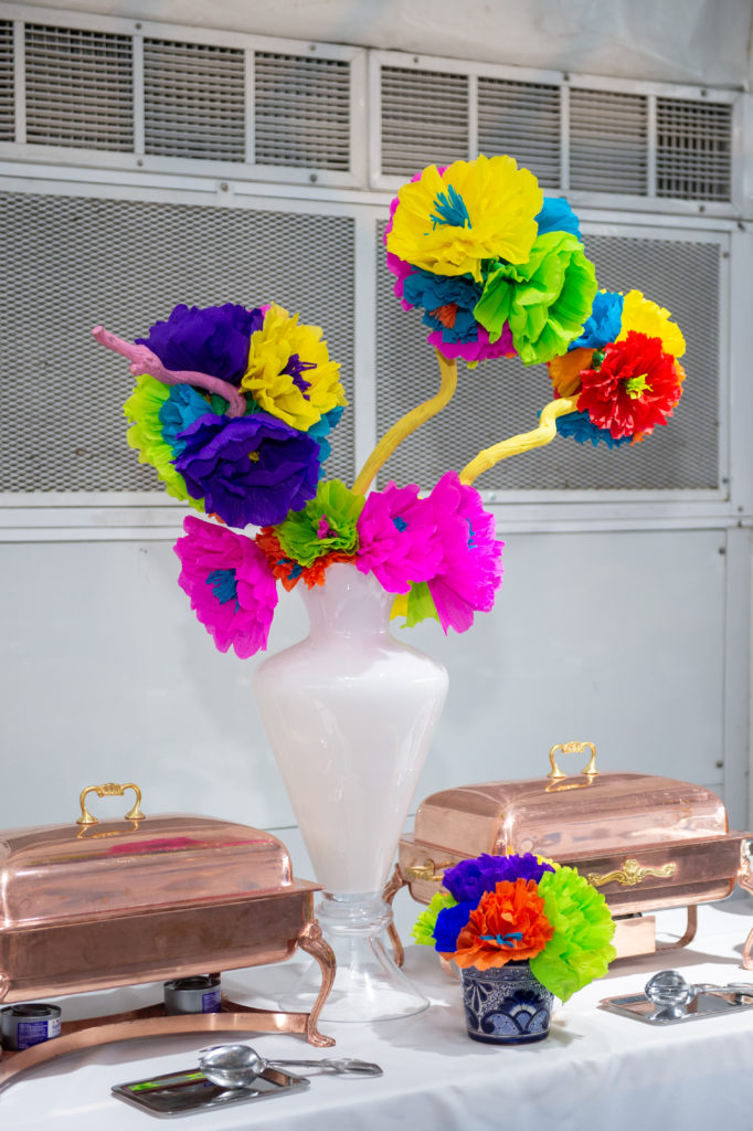 Buffet table decor at the Glassell School of Art benefit. (Photo by Wilson Parish)