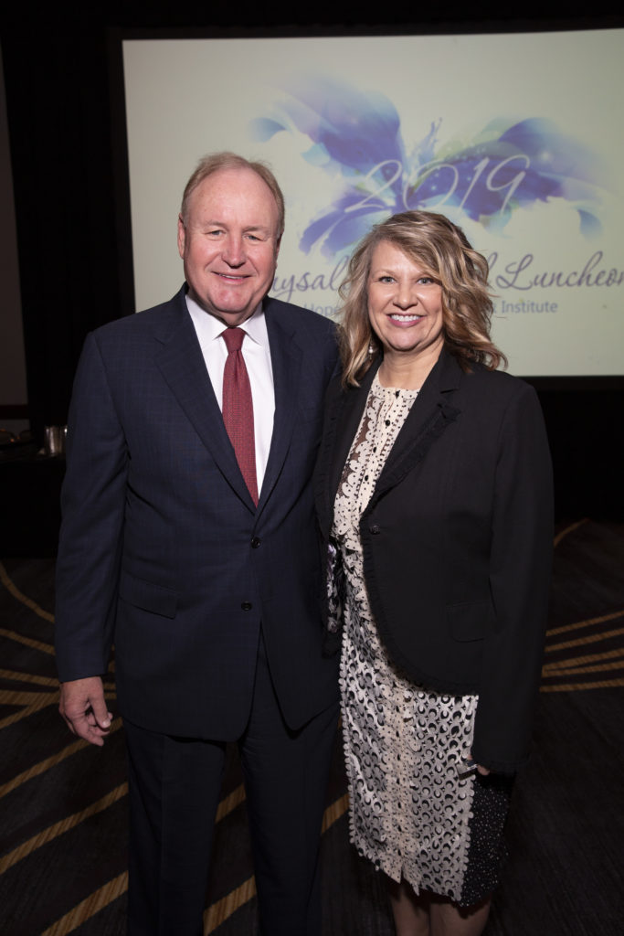 Gary Petersen, Dr. Crystal Collier at the Hope and Healing Center & Institute's annual Chrysalis Award luncheon.