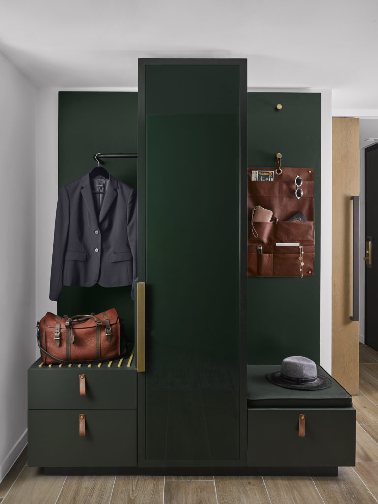 The C. Baldwin brings touches of whimsey, including these distinctive closets.