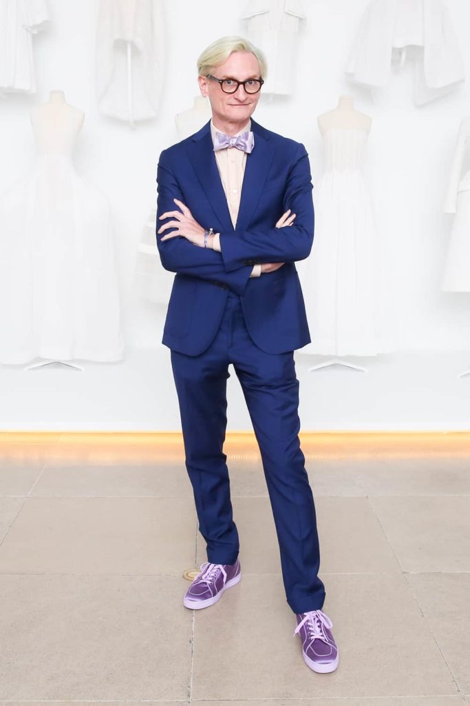 Hamish Bowles made the rounds for Dior in Dallas.  (Photo by Marc Patrick/BFA)