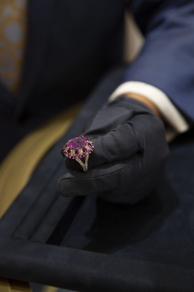 One of the many beguiling cocktail rings in the Harry Winston Candy Collection. (Photo by Jenny Antill Clifton)