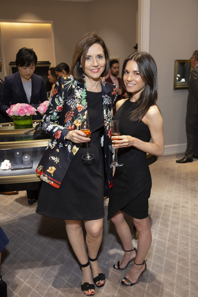 Aurora Losada, Rachel Boyd at the Harry Winston celebration of the Winston Candy Collection. (Photo by Jenny Antill Clifton)