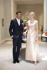 Professional models embrace the Harry Winston esthetic in a candy colored gown and his accessories and her diamonds. (Photo by Jenny Antill Clifton)