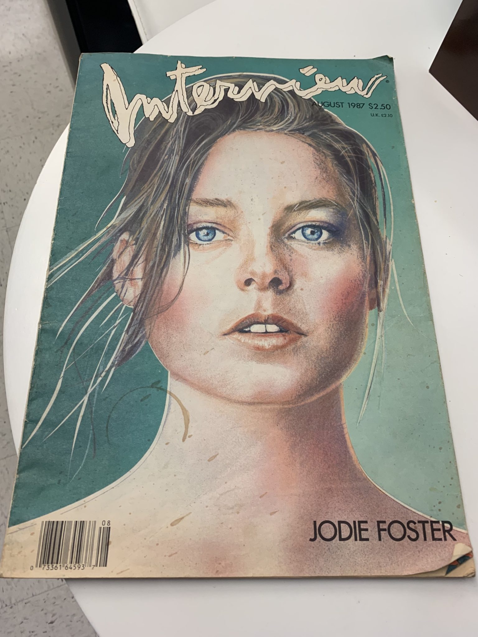 An iconic “Interview” magazine cover of Jodie Foster (can you believe it was only $2.50?).