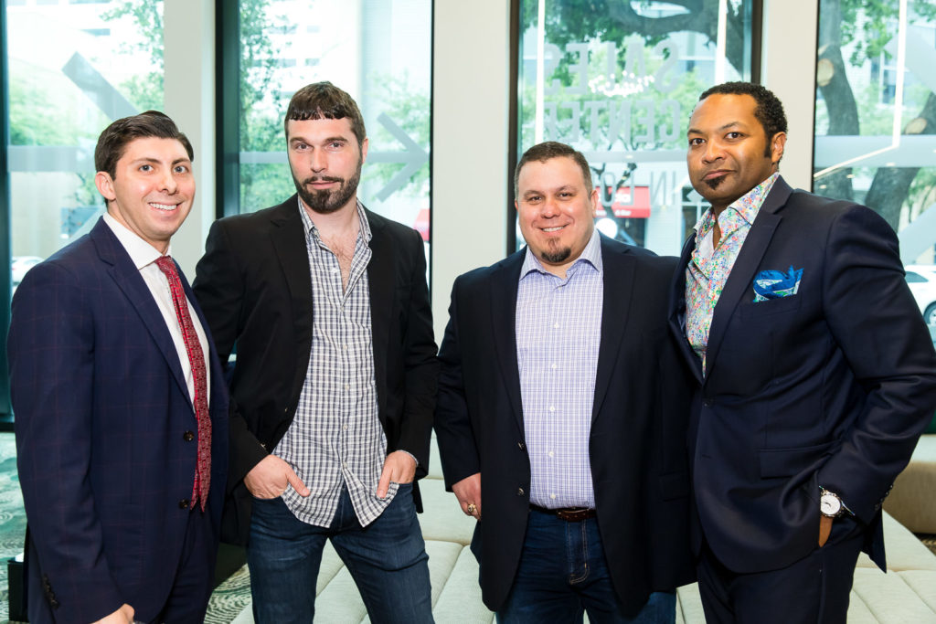 Jason Guillory, Jeff Pate, Eddie Fields, Steven Wines at Construction Concepts BLDiT charity event benefiting Camp for All. (Photo by Hung Truong)