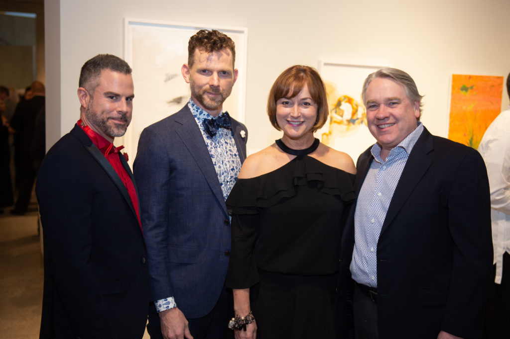 John Chapman, William Isbell, Leigh & Reggie Smith at the Glassell School of Art benefit. (Photo by Wilson Parish)