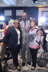 Karen Labat, Dr. Frazier Wilson, Regina Rogers at the Interfaith Ministries of Greater Houston Tapestry Gala. (Photo by Quy Tran)