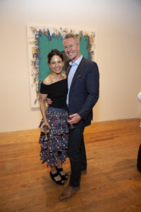 Karen Farber, John Thomas at Glasstire Party for Rainey Knudson at Texas Gallery. (Photo by Jenny Antill Clifton)