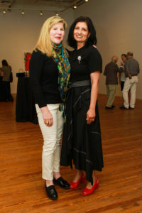 Katherine Yzaguirre, Tara Adyanthaya at Glasstire Party for Rainey Knudson at Texas Gallery. (Photo by Chris P. Bachman)