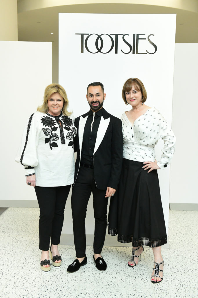 Kelli Weinzierl, Fady Armanious, Leigh Smith at the Andrew Gn fashion presentation and dinner at Tootsies. (Photo by Daniel Ortiz)