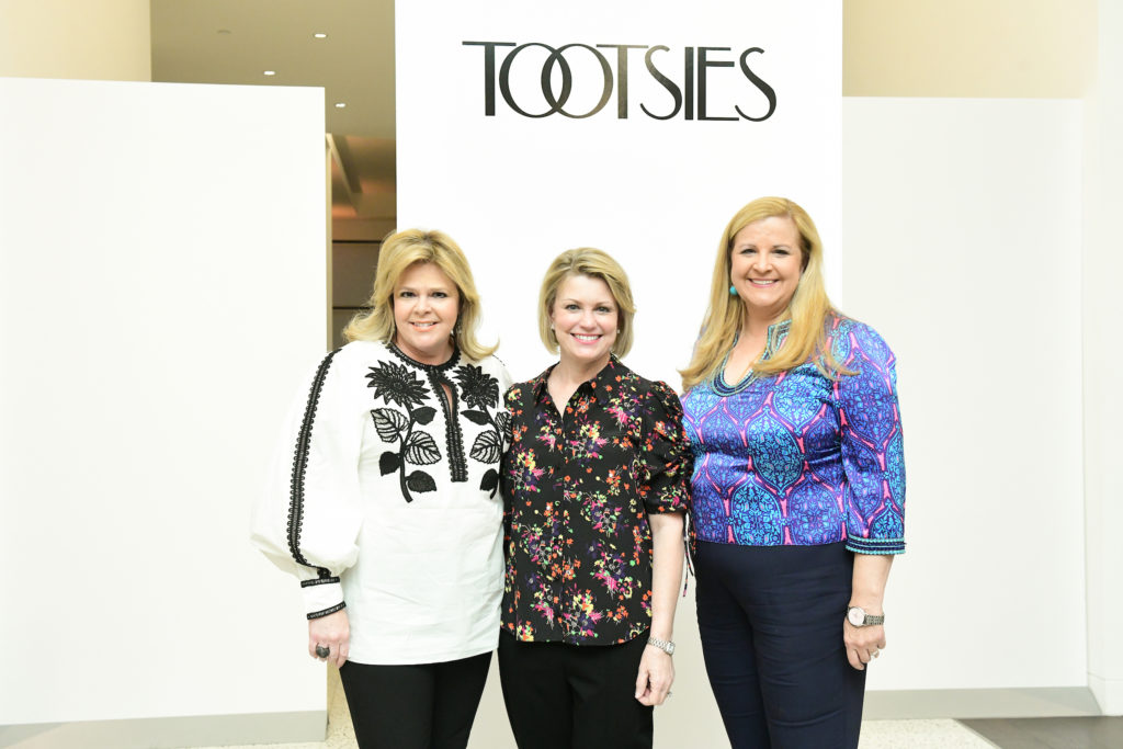 Kelli Weinzierl, Kelley Lubanko and DeeDee Marsh at the Andrew Gn fashion presentation and dinner at Tootsies. (Photo by Daniel Ortiz)