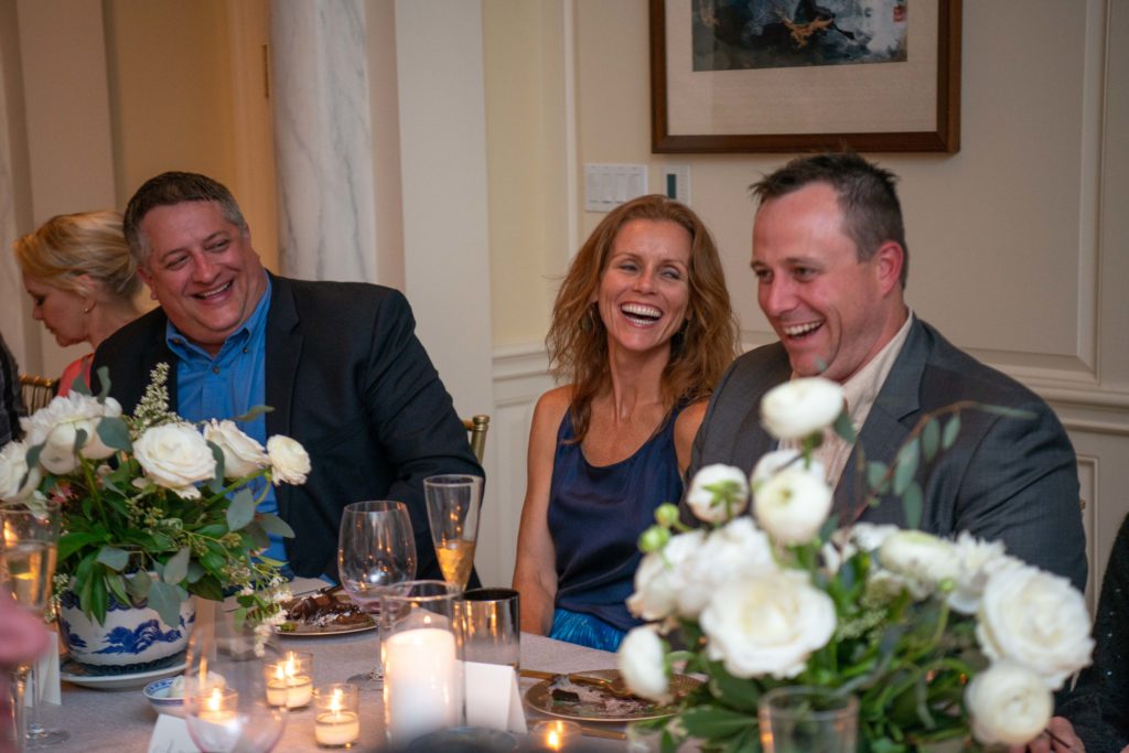 Lance McKnight, Genevieve Patterson, Terry Buffone at the Recipe for Success Delicious Alchemy dinner. (Photo by Michelle Watson CatchLightgroup.com)