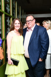 Lindsey Brown & Chef Chris Shepherd at Houston Ballet’s Raising the Barre fundraiser at Artisans Restaurant. (Photo by Daniel Ortiz)