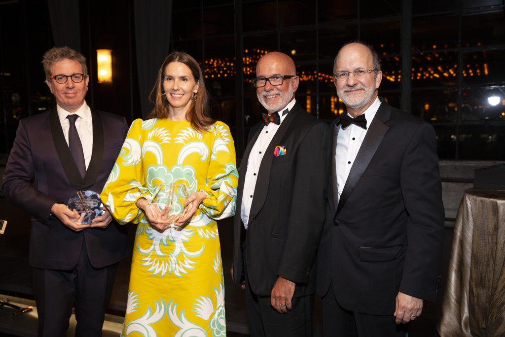 Honores Marc Glimcher & Fairfax Dorn, Michael Piana, David Leslie at Illumination: The Rothko Chapel Gala. (Photo by Jenny Antill Clifton)
