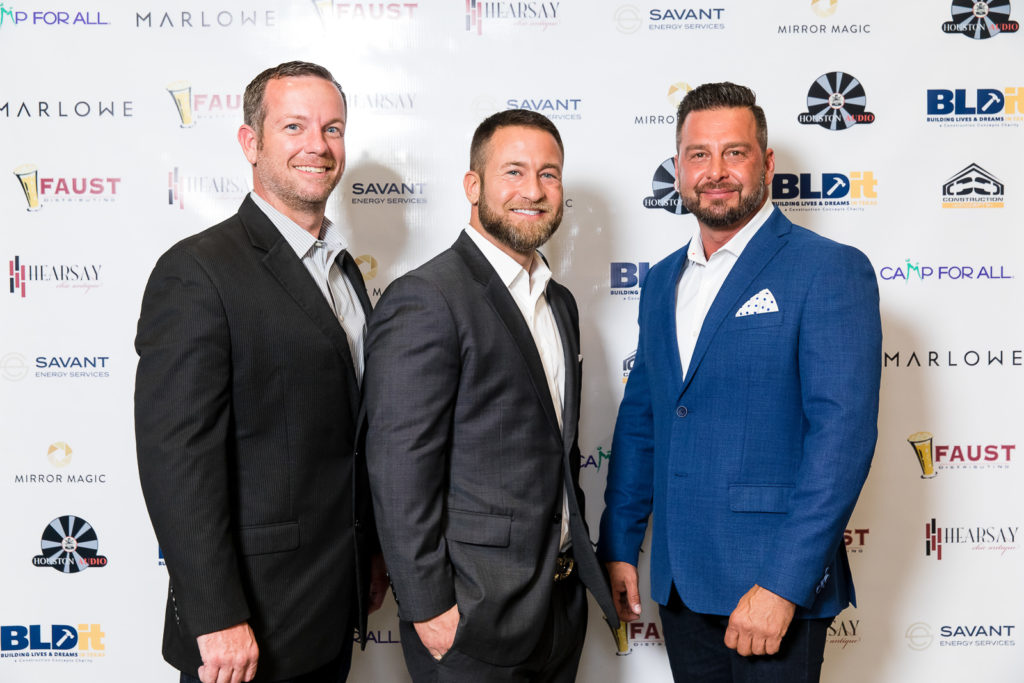 Mark Bordman, Joshua Weisman, Shannon Ready at Construction Concepts BLDiT charity event benefiting Camp for All. (Photo by Hung Truong)