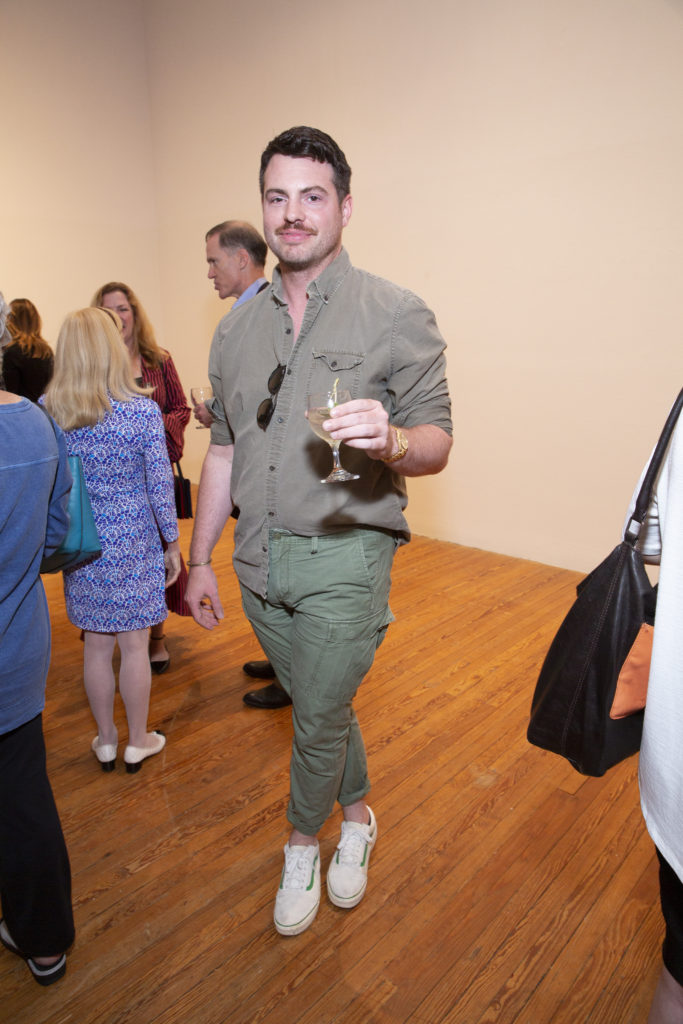 Matt Johns at Glasstire Party for Rainey Knudson at Texas Gallery. (Photo by Jenny Antill Clifton)
