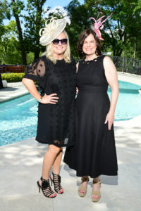 Meredith Chastang, Mary Beth Staine at the Hats, Hearts & Horseshoes Kentucky Derby Affair benefiting Bo’s Place. (Photo by Daniel Ortiz)