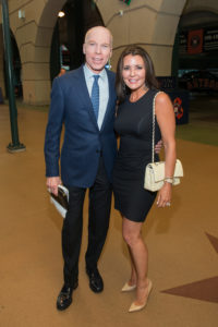 Michael Metz, Heather Pass at the Astros Foundation Safe at Home luncheon. (Photo by Jacob Power)