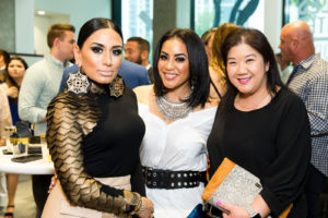Neera Patidar, Iraida Martinez-Brown, Mary Hoang Do at Construction Concepts BLDiT charity event benefiting Camp for All. (Photo by Hung Truong)