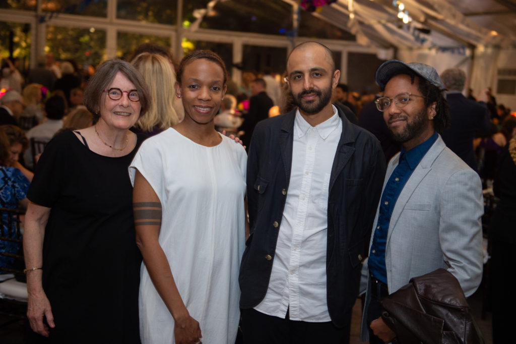 Nell Gottlieb, Kanitra Fletcher, Shobun Baile, Devin Kenny at the Glassell School of Art benefit. (Photo by Wilson Parish)