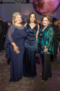 Katrina Arnim, gala co-chair Janine Iannarelli, Beth Wolff at the Lone Star Flight Museum Gala at The Revaire. (Photo by Fulton Davenport)