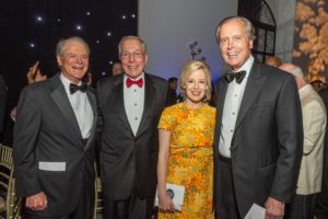 J.P. Bryan, John Nau, Leslie Caron, former Lt. Governor David Dewhurst  at the Lone Star Flight Museum Gala at The Revaire.