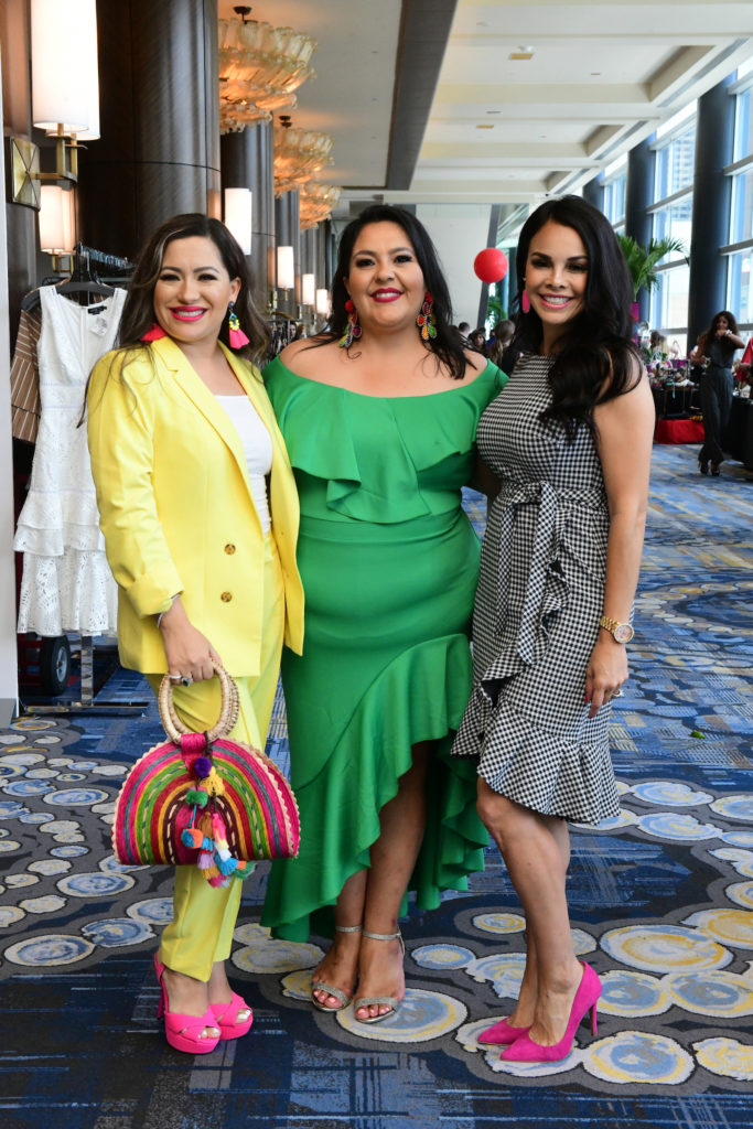 Perla Guerra, Susie Molina, Leticia Rios at the Latin Women's Initiative luncheon and fashion show. (Photo by Daniel Ortiz)