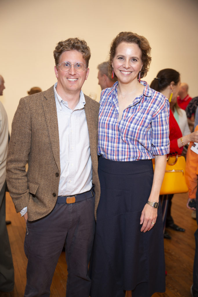 Perry Price, Rainey Knudson at Glasstire Party for Rainey Knudson at Texas Gallery. (Photo by Jenny Antill Clifton)