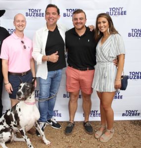 Aaron Sims, Tony Buzbee, Johnny & Heather Dailey at the Pet Rally at NettBar. (Photo by Quy Tran)