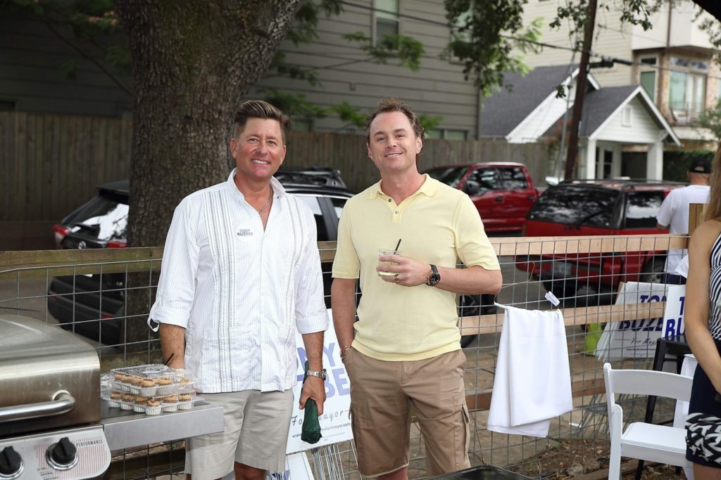 Brian Teichman, Andrew Cordes at the Tony Buzbee Pet Rally at NettBar. (Photo by Quy Tran)