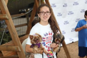 JuJu Garcia with Zoe and Lolly  at the Tony Buzbee Pet Rally at NettBar. (Photo by Quy Tran)