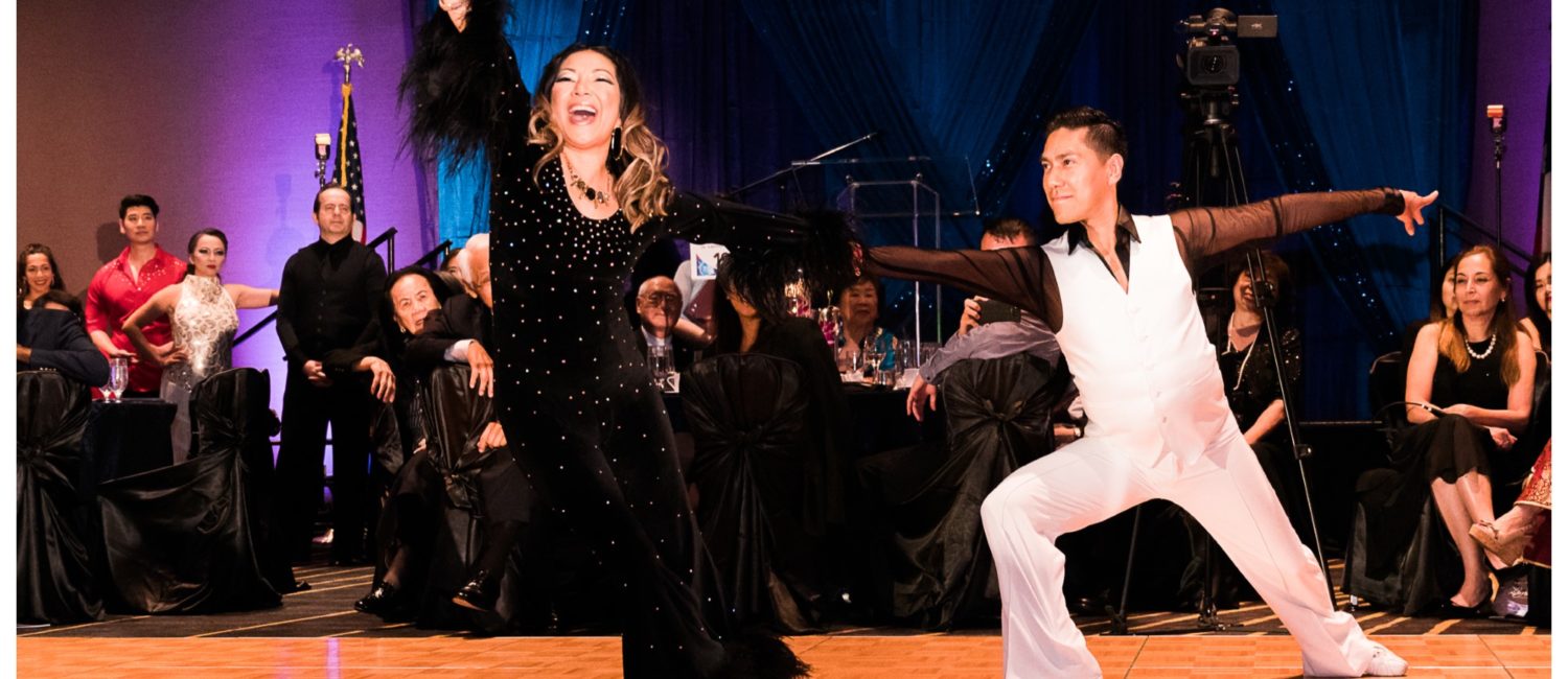 Dance competition winners Tina Zulu, Alex Olivares at the Asian Pacific American Heritage Association Gala. (Photo by Ricky Guinhawa)