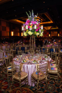 Table decor at the Memorial Hermann Circle of Life Gala at the Hilton Americas Houston. (Photo by Wilson Parish)
