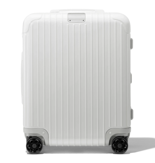Samantha's white Rimowa luggage would look appropriate pre or post-Labor Day ($765). Available on rimowa.com.