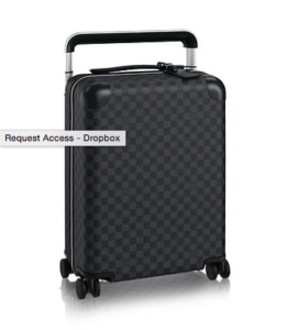 We know Linda would look like the ultimate jet-setter wheeling her Louis Vuitton Horizon 50 luggage through an airport. Available on louisvuitton.com.