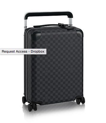 We know Linda would look like the ultimate jet-setter wheeling her Louis Vuitton Horizon 50 luggage through an airport. Available on louisvuitton.com.