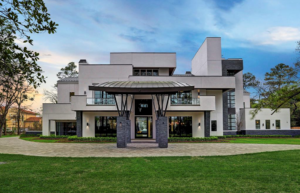The uber modern architecture speaks loudly at 3 W. Rivercrest continues indoors and throughout the back.