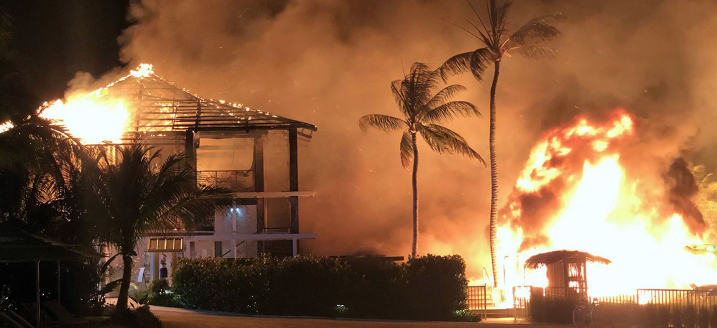 Bungalows at Key Largo fire