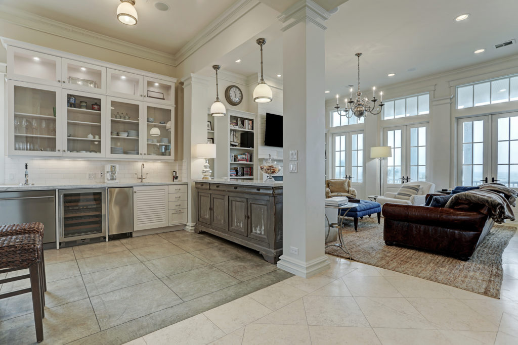 Wide open spaces in this Beachtown home on Galveston Island. (Photo by TK Images)