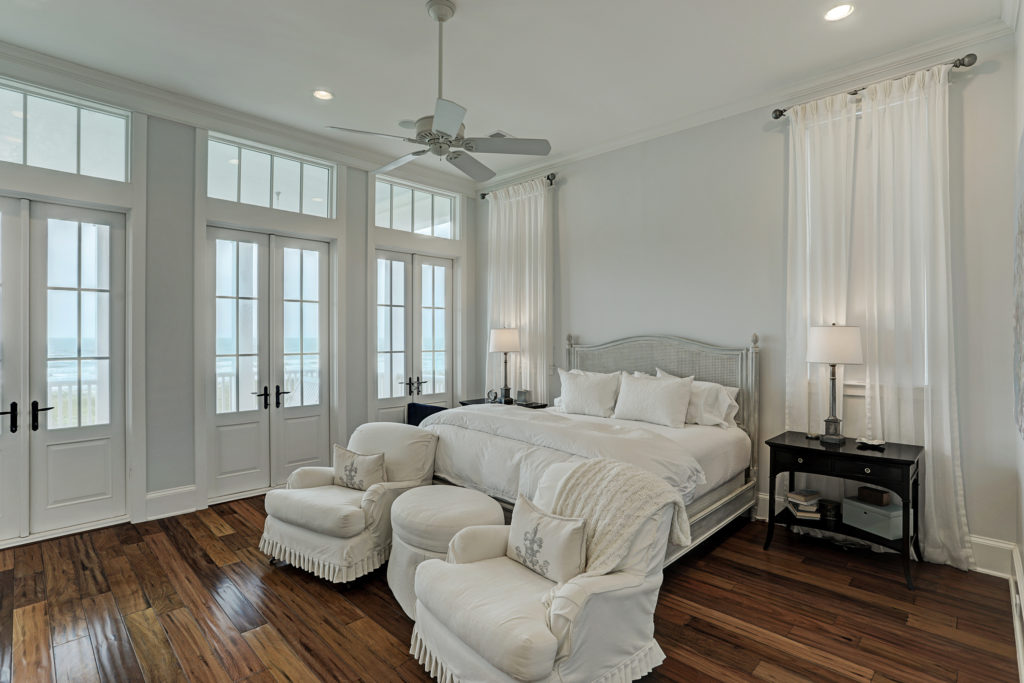 The master suite in this Beachtown residence is worthy of a five-star hotel.  (Photo by TK Images)
