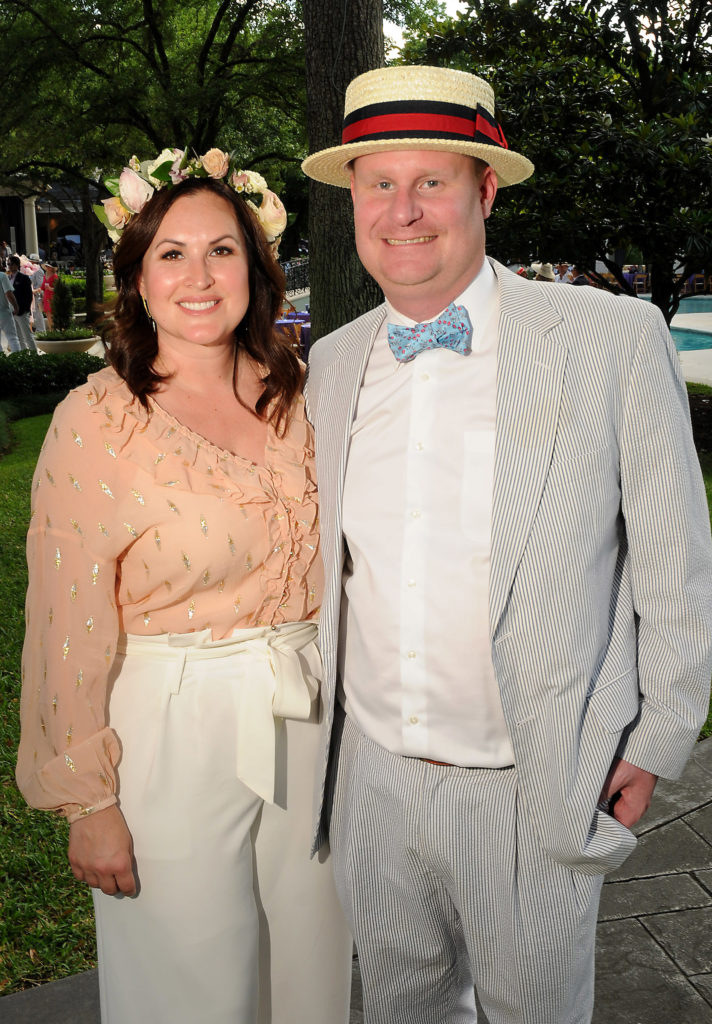 Semmes & Will Burns at the Hats, Hearts & Horseshoes Kentucky Derby Affair benefiting Bo's Place at the Fertitta home.(Dave Rossman Photo)