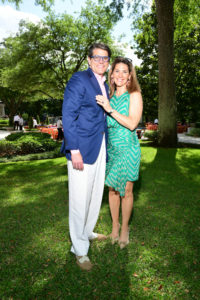 Stephen & Allison Lewis at the Hats, Hearts & Horseshoes Kentucky Derby Affair at the Fertitta home benefiting Bo’s Place. (Photo by Daniel Ortiz)Stephen and Allison Lewis photo by Daniel Ortiz