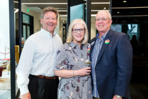 Tom Behanick, Pat Sorrells, Mike Lewter at Construction Concepts BLDiT charity event benefiting Camp for All. (Photo by Hung Truong)