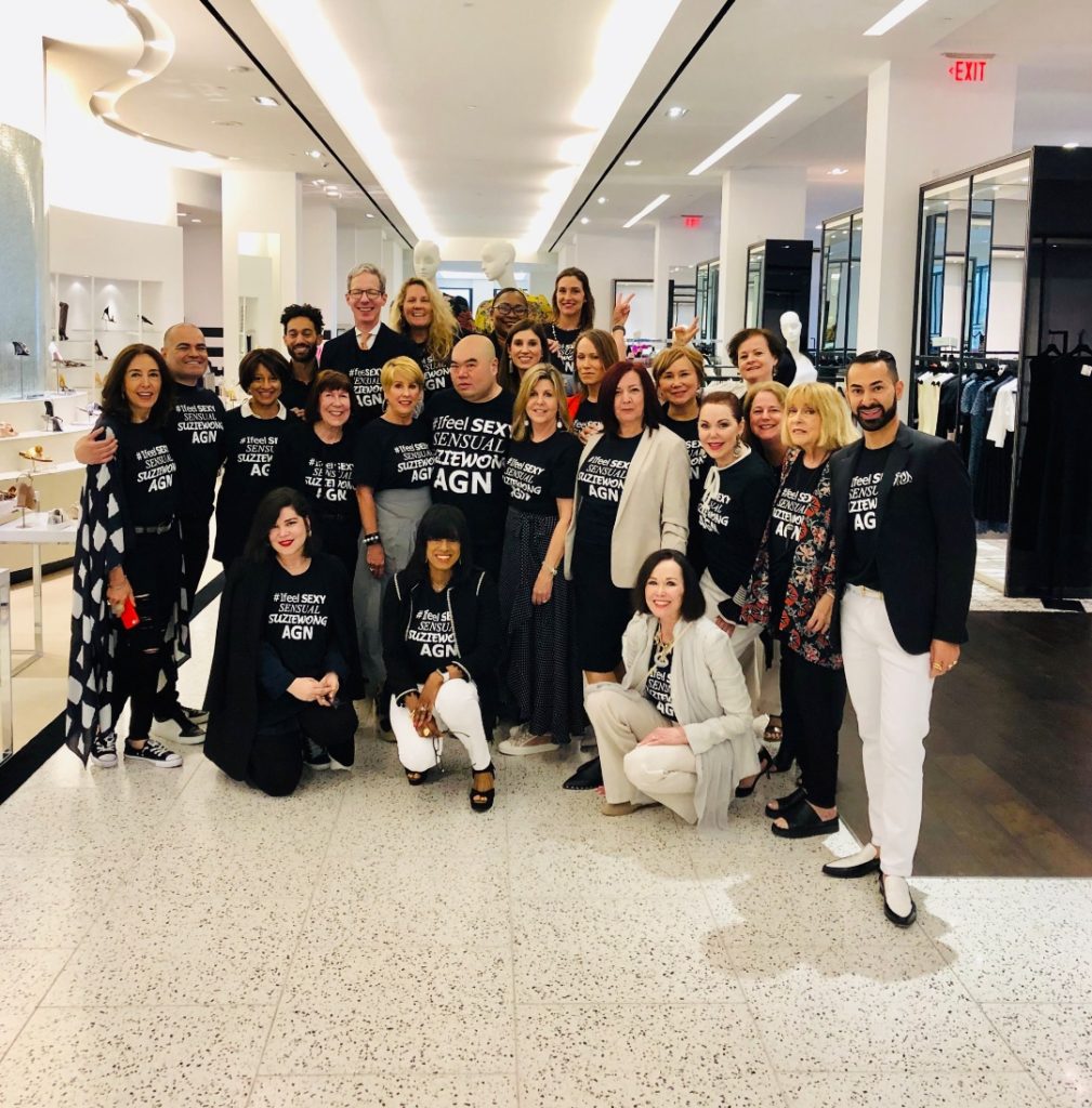 The Tootsies team with Andrew Gn in his signature fall collection T-shirt. (Photo by Daniel Ortiz)