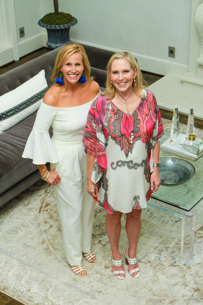 Strategic Staging and Designs' Vanessa Sendukas, Debbie Dalton at the John Daugherty Realtors open house in Memorial. (Photo by Chris Bachman)