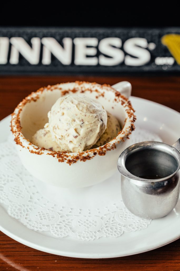 Cannon's Corner has Guinness ice cream for dessert. (Photo by Kathy Tran)