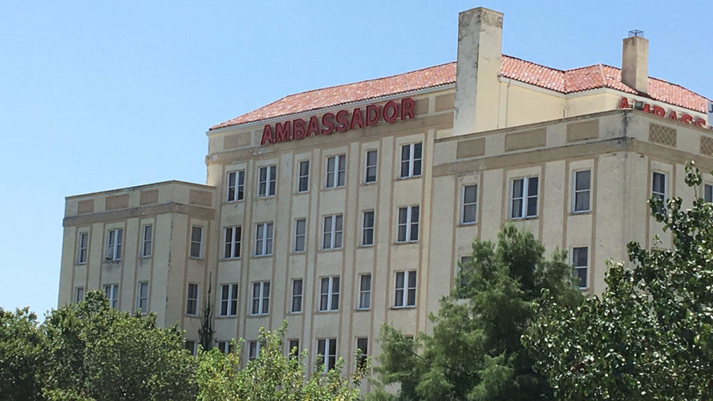 This is Dallas' historic Ambassador Hotel as it looked before a massive fire burned it to the ground.