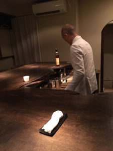 The Bar at Gen Yamamoto, a small bar in the Azabu-Juban district of Tokyo featuring a cocktail omakase.